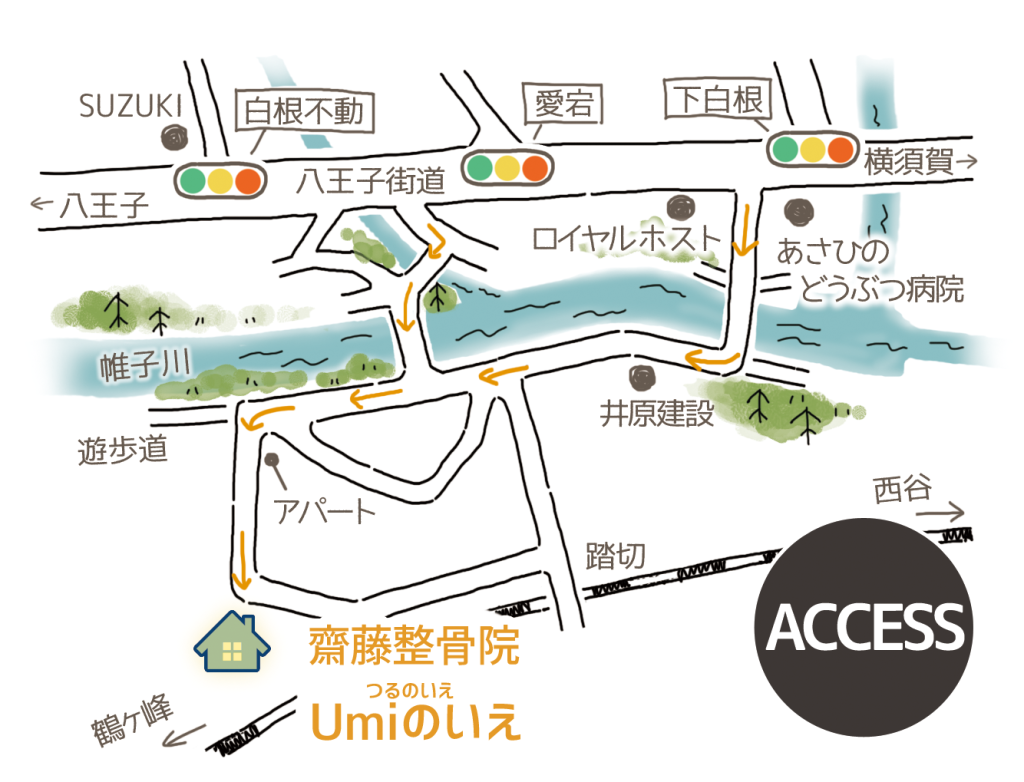 国道16号線から車で来場する際の地図です。